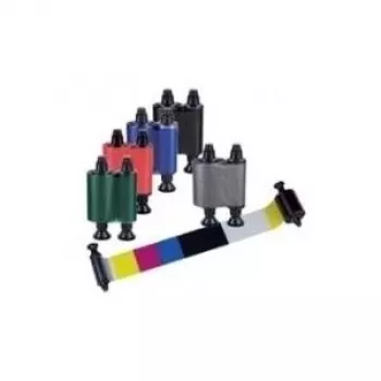 Evolis puolipaneeli-värinauha - YMCKO - 1 - keltainen, syaani, magenta - värinauha - malleihin Evolis Dualys, Dualys3 Basic, Dualys3 Basic Mag, Pebble 4 Basic, Pebble4 Mag, Securion