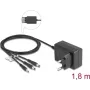 DeLOCK 41466 ulkoinen virtalähde 5V 2A 10W, DC 3,5x1,35/5,5x2,1/5,5x2,5 mm