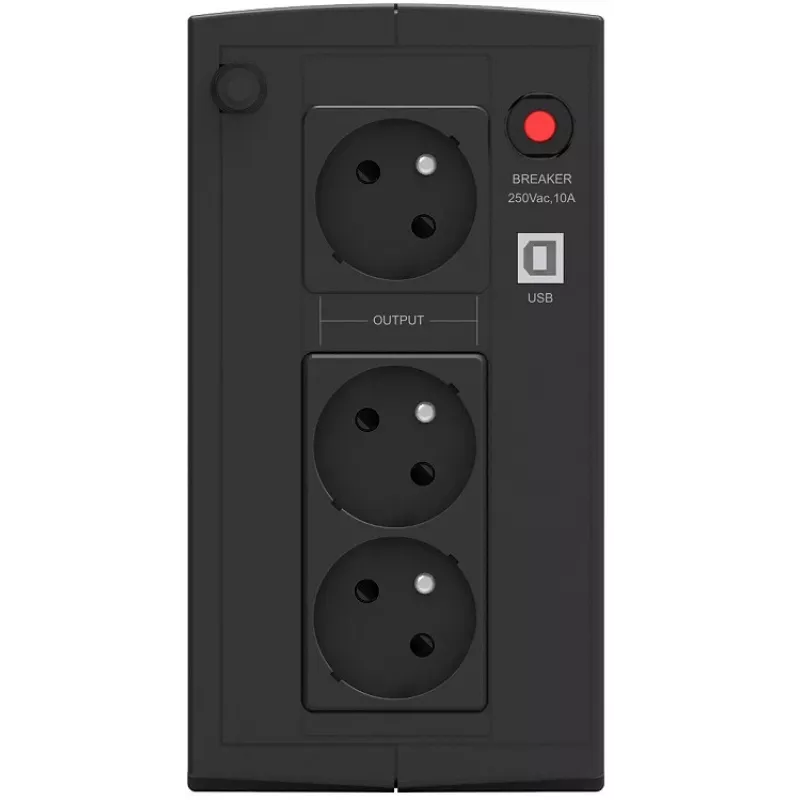 PowerWalker 10121071 keskeytymätön virransyöttö (UPS) line-interactive 1 kVA 600 W 3 AC-lähtöä
