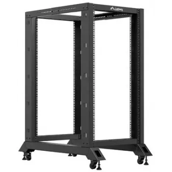 Lanberg Open Rack 22U musta (22HE, 19 tuuman rack), palvelinrack, musta