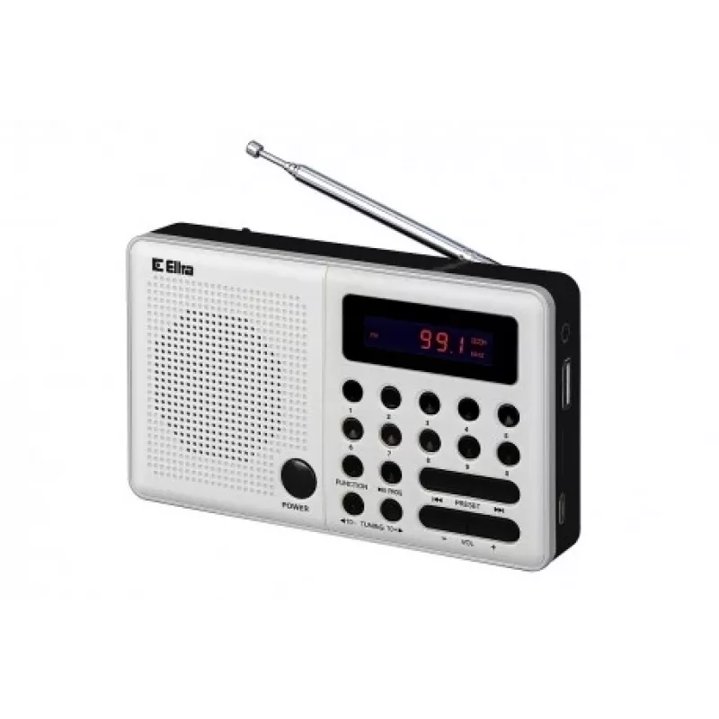 Eltra Radio Pliszka USB, FM valkoinen