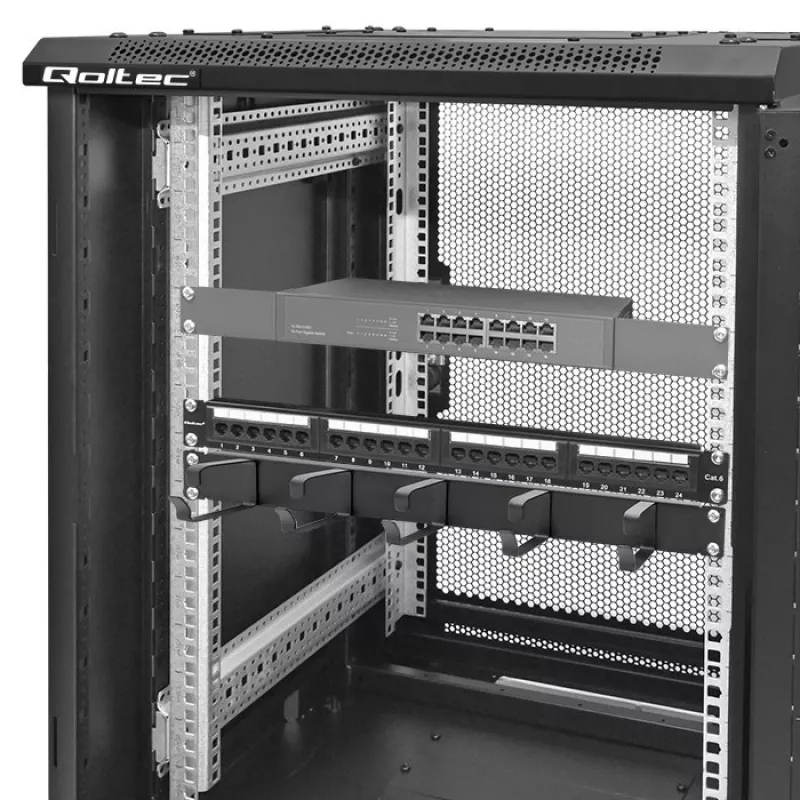 Kaapelinhallinta QOLTEC 54515 1U 19 tuuman rackeihin