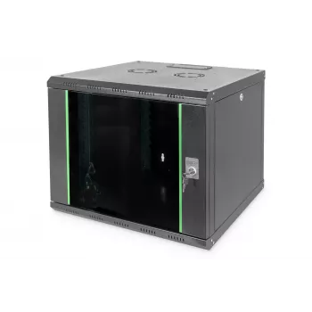 DIGITUS Professional Unique DN-19 09U-6/6-SW - kaappi - verkkokaappi - seinäkiinnitykseen - musta, RAL 9005 - 9U - 48,3 cm (19) (DN-19 09U-6/6-SW)