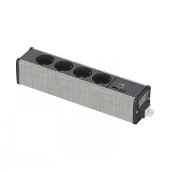 Schneider Electric Unica SYSTEM+ MOD.UNIT 4xSCHUKO+USBA/C antrasiitti/harmaa