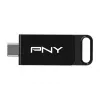 PNY Elite, 128 GB, USB Type-C, 3.2 Gen 1 (3.1 Gen 1), 120 MB/s, dia, musta
