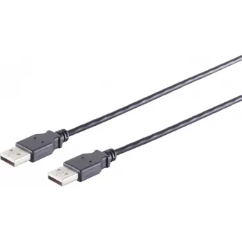 USB-kaapeli S/CONN 13-22025 USB 2.0 1 m musta