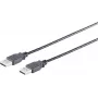 USB-kaapeli S/CONN 13-22025 USB 2.0 1 m musta