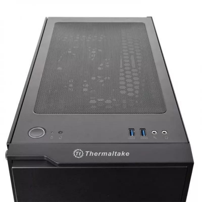 Thermaltake H100 TG MIDI Tower musta