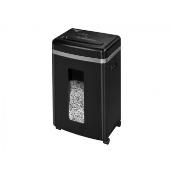 Silppuri Fellowes Powershred 450M mikrosilppu, 9 arkin kapasiteetti, 2 x 12 mm, 22 litran keruusäiliö, musta