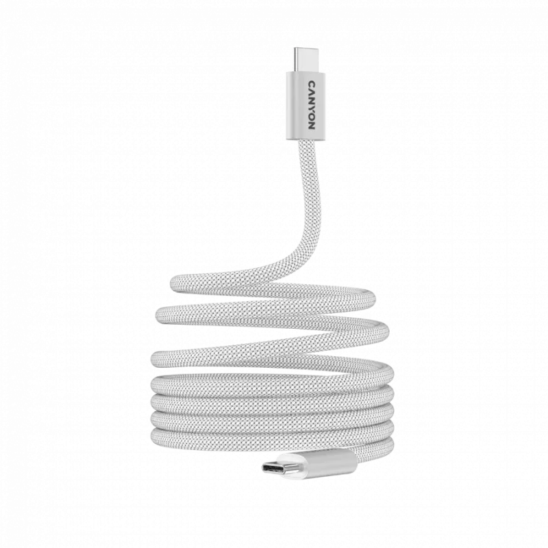 CANYON kaapeli OnWire 60MG C-C 60W magneetti punottu 1m valkoinen