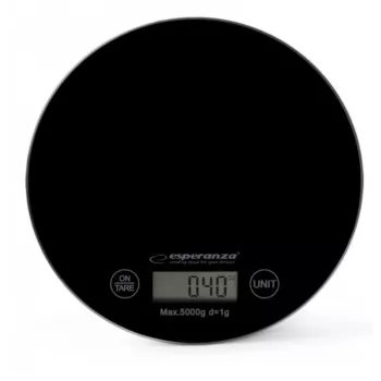 Esperanza EKS003K keittiövaaka musta tasainen pinta Rotondo elektroninen keittiövaaka