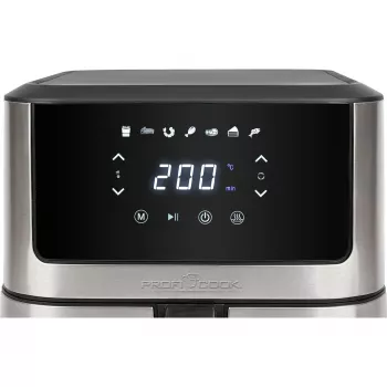 ProfiCook PC-FR 1269 H -kypsennin, yksittäinen, 8 l, pöytämalli, 1800 W, kiertoilmakypsennin, musta, ruostumaton teräs
