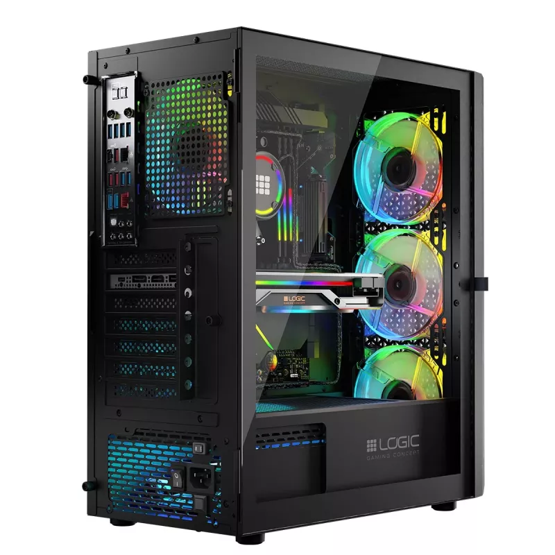 Logic ARAMIS ARGB MINIDI USB 3.0 kotelo musta