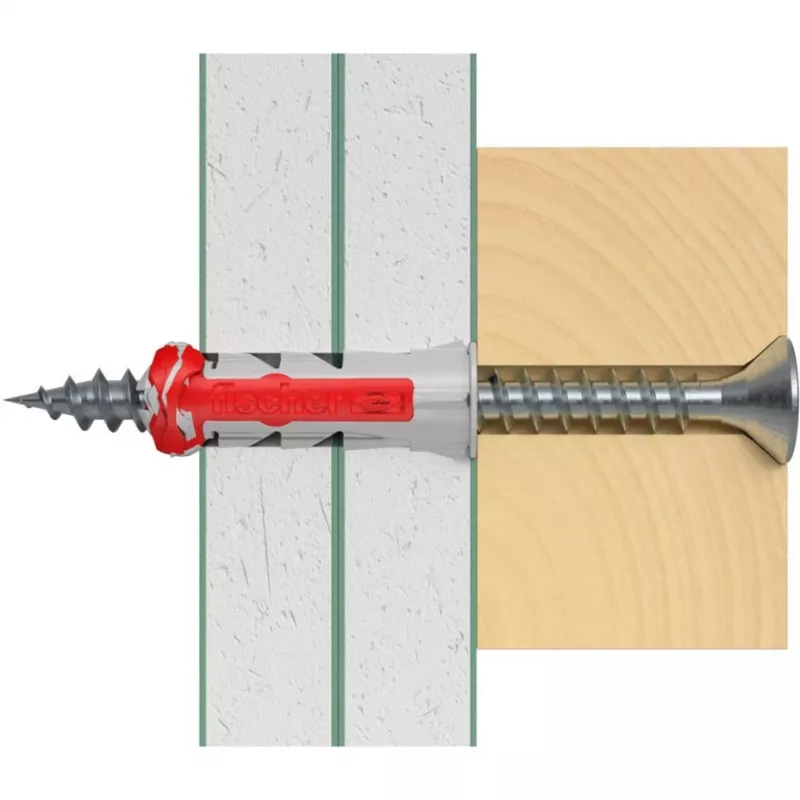 fischer-tulppa DUOPOWER 8x40 BigBox vaaleanharmaa/punainen 450 kpl uudelleensuljettava (570549)