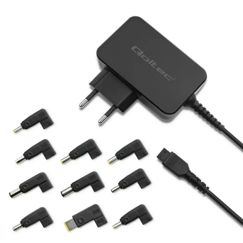 Yleisvirtalähde QOLTEC 52414 65W 10 vaihdettavalla pistokkeella