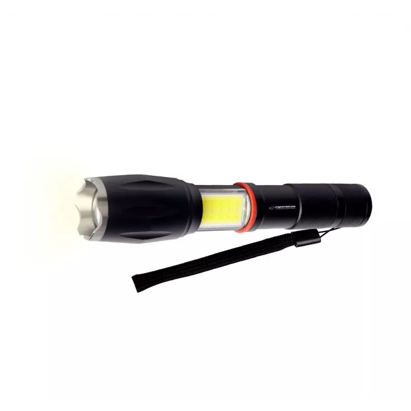Esperanza Dione musta käsitaskulamppu LED