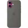 Kuori Apple iPhone 16 silikonikuori MagSafe kivinharmaa