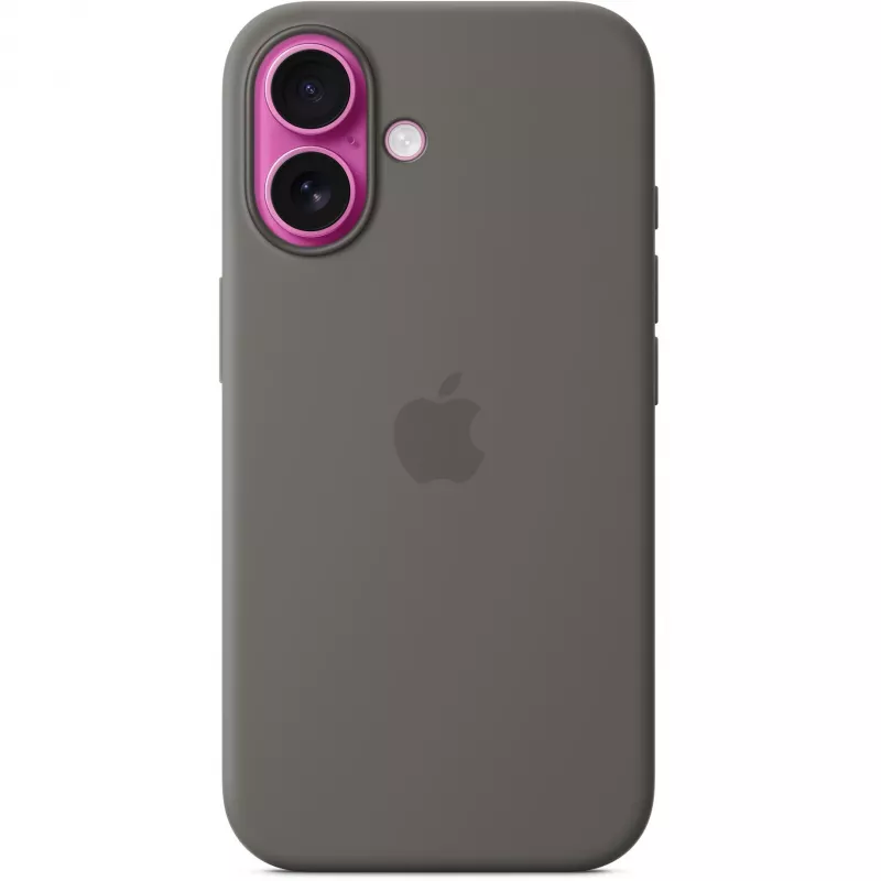 Kuori Apple iPhone 16 silikonikuori MagSafe kivinharmaa