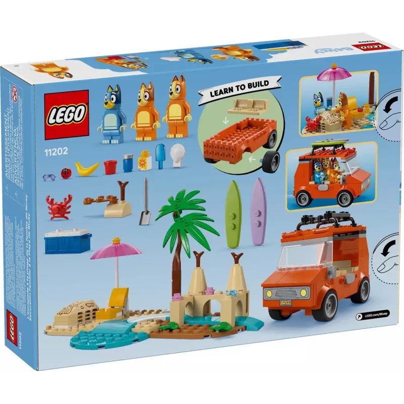 LEGO Bluey sininen auto perheretki 11202 — leikkisarja mielikuvitusleikkiin