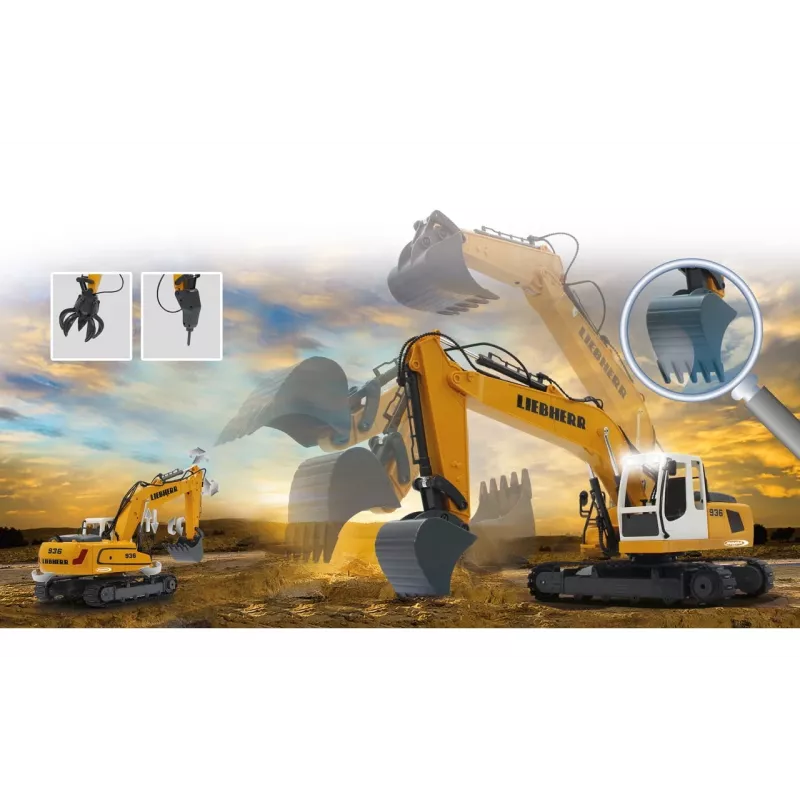 JAMARA Liebherr R936, kaivinkone, 1:20, 8 vuotta, 1,22 kg