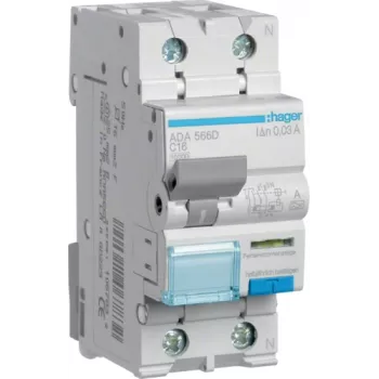 RCBO-kytkin 1P+N 10kA C-16A 30mA ADA566D (ADA566D)