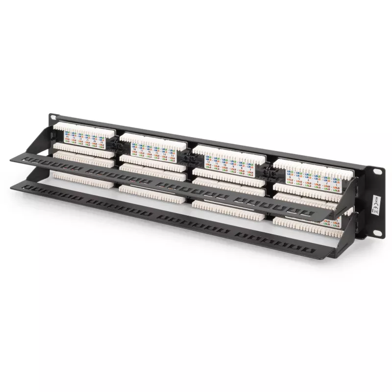DIGITUS - kytkentäpaneeli - RJ-45 x 48 - harmaa, RAL 7035 - 2U - 48 porttia (DN-91648U)