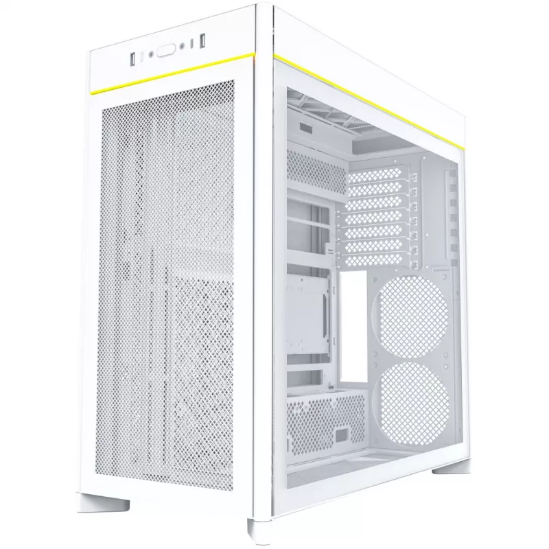 Tietokonekotelo Montech HS01 Tempered Glass ATX valkoinen