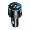 Choetech TC0011 autolaturi 130W 2x USB C 1x USB A (musta)