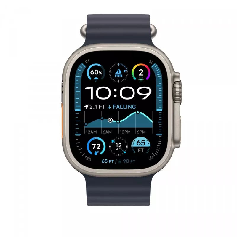 Apple 49mm Navy Ocean Band jatko-osa luonnon titaaniviimeistely