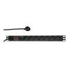 Ylijännitesuoja LogiLink PDU7C01 musta 7 pistorasiaa 230 V 2 m