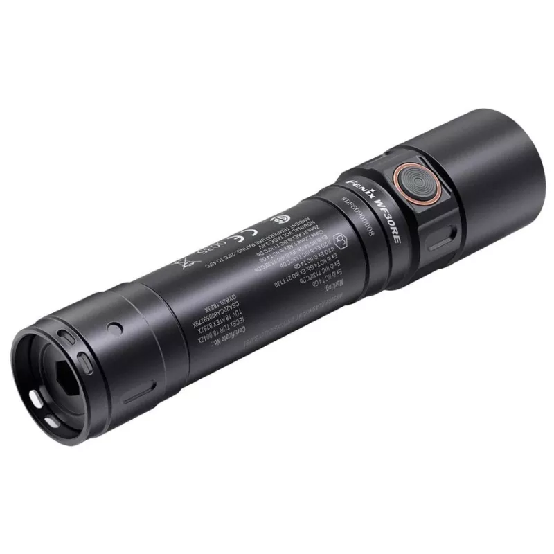 Otsalamppu Fenix WF30RE musta LED IP68 120h akunkesto