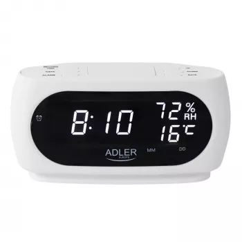 Adler AD 1186W herätyskello digitaalinen herätyskello musta, valkoinen