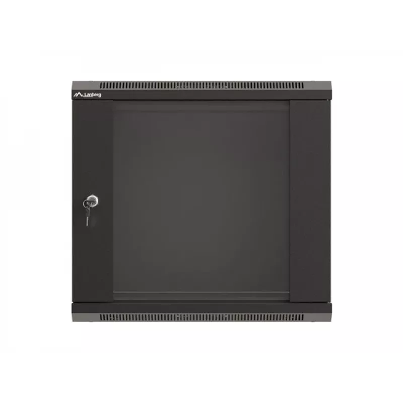 Seinäkiinnitteinen räkki LANBERG WF03-5309-10B, 9U, 500×350×540 mm, maks. kuorma 60 kg, musta