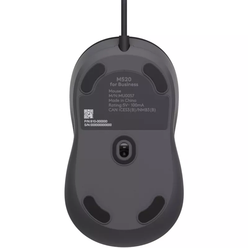 Logitech Signature Wired M520 for Business optinen langallinen hiiri USB-C Plug-and-Play Windows/Mac/Chrome/PC/kannettavat - grafiitti