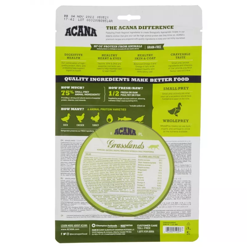 ACANA Grasslands - kuivaruoka kissoille - 340 g