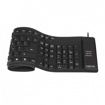 Näppäimistö LogiLink ID0019A universaali USB QWERTZ saksa musta