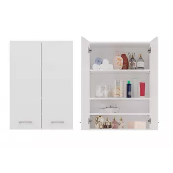 Topeshop POLA MINI DD valkoinen kylpyhuonekaappi valkoinen