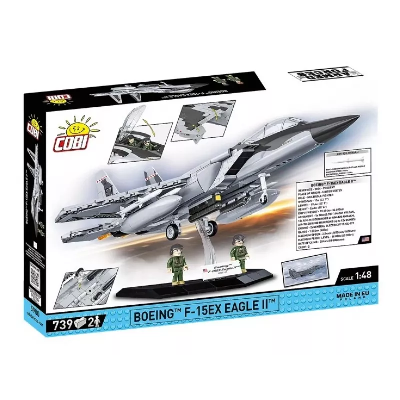 Cobi rakennuspalat Boeing F-15EX Eagle II mallisarja COIB-5900, keräiltävä mittakaavasarja