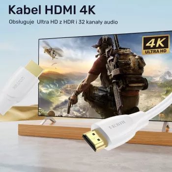 HDMI-kaapeli Unitek C11090AWH03-1M – 1 m, tukee 4K 60Hz