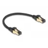 Verkkokaapeli DeLOCK RJ45 Cat.6A pistoke - pistoke S/FTP 0,3 m musta