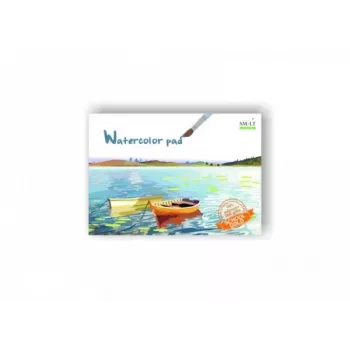 Akvarellilehtiö SMLT A4 200 g/m² liimattu, arkin koko A4, 200 g/m² akvarellipaperi