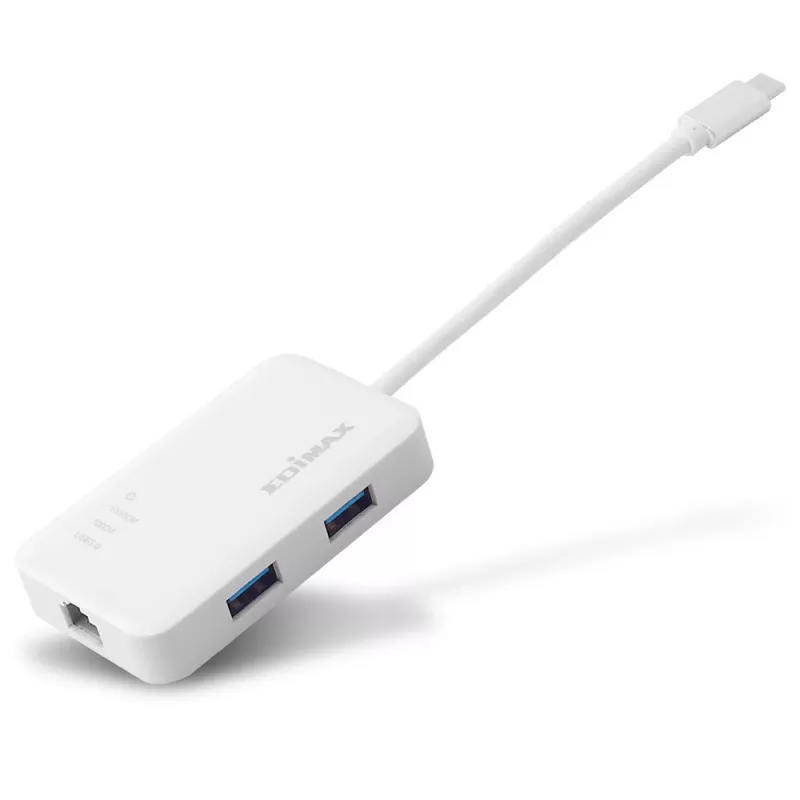 Edimax EU-4308 USB-C-keskitin, 3x USB 3.0 + Gigabit Ethernet