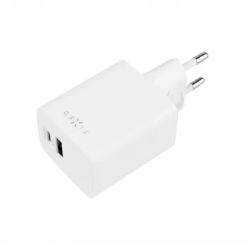 Matkalaturi FIXED Fixed Mini USB-C/USB 45W — kompakti kaksiporttinen laturi USB-C- ja USB-A-liitännöillä
