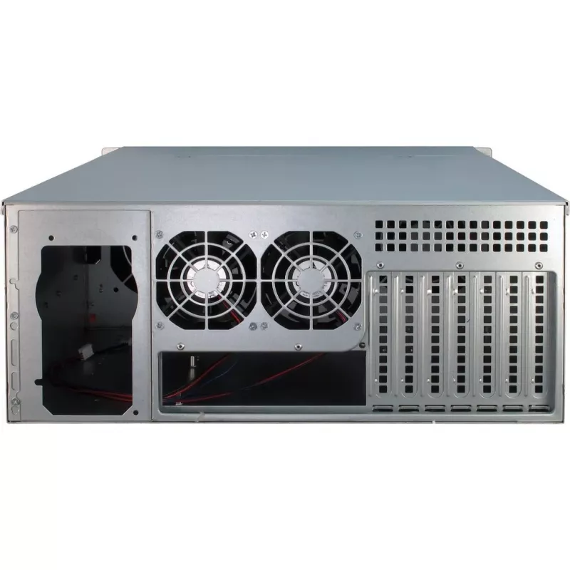 Palvelinkotelo Inter-Tech 4U-4424 rack musta, hopea