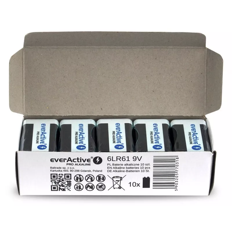 Alkaliparisto EverActive Pro Alkaline 6LR61 9V
