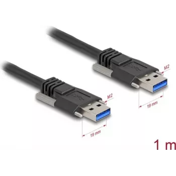 USB-kaapeli DeLOCK 80997 USB 3.2 Gen 1 1 m USB A musta