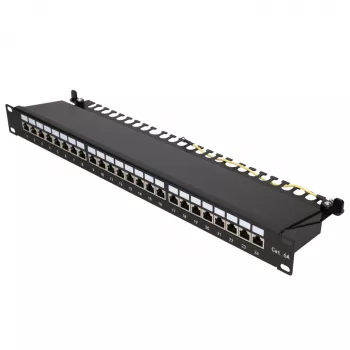 Patch-paneeli - Extralink CAT6A STP, 24 porttia