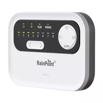 Kastelunohjain RainPoint HIC801W WiFi — 8 vyöhykkeen kasteluohjelmoija, Wi-Fi-yhteys
