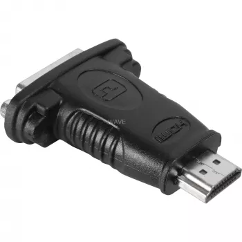 Wentronic Goobay HDMI™ / DVI-D adapteri, HDMI standardipistoke (Type-A), musta – 19-pol. HDMI™-pistoke>DVI-D (24+1) liitäntä (68098)