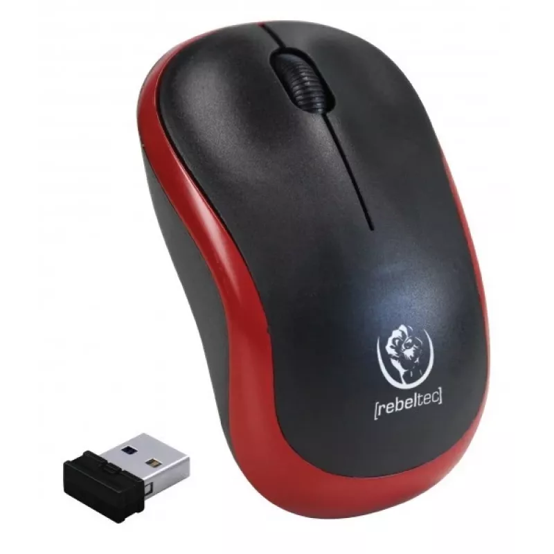 Langaton optinen hiiri Rebeltec METEOR punainen RBLMYS00049 USB
